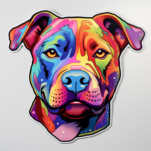 Adesivi auto american - pit, bull
