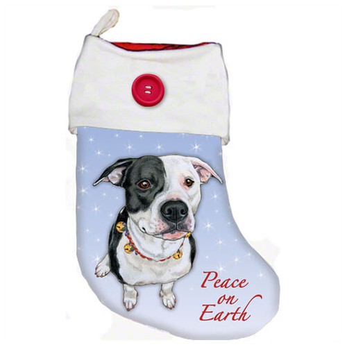 Calza natalizia pit bull - calza,