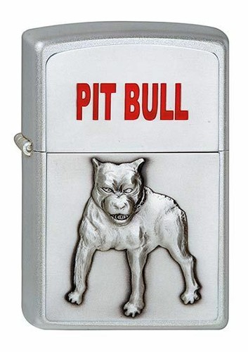 Pit bull satin chrome emblem - chrome,